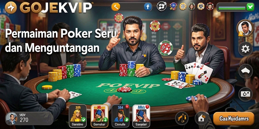 Tampilan gameplay seru di GOJEKVIP dengan pemain aktif.