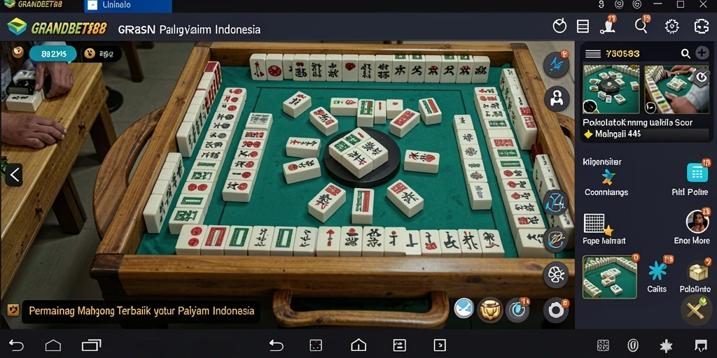 Screenshot dari gameplay Mahjong yang seru dan mengasyikkan.