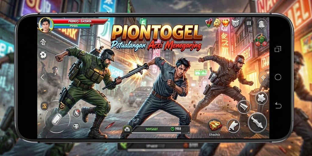 Screenshot menampilkan aksi seru dalam PIONTOGEL.
